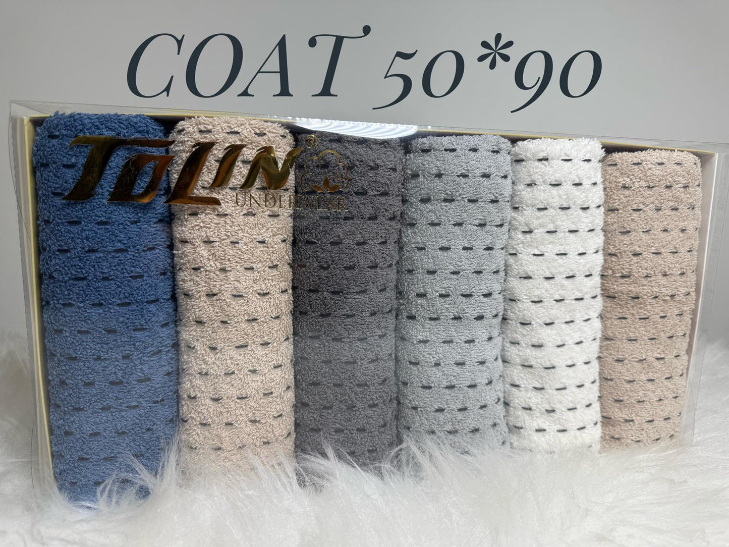 بشكير 6 قطع COAT مقاس 50*90 موديل 41020
