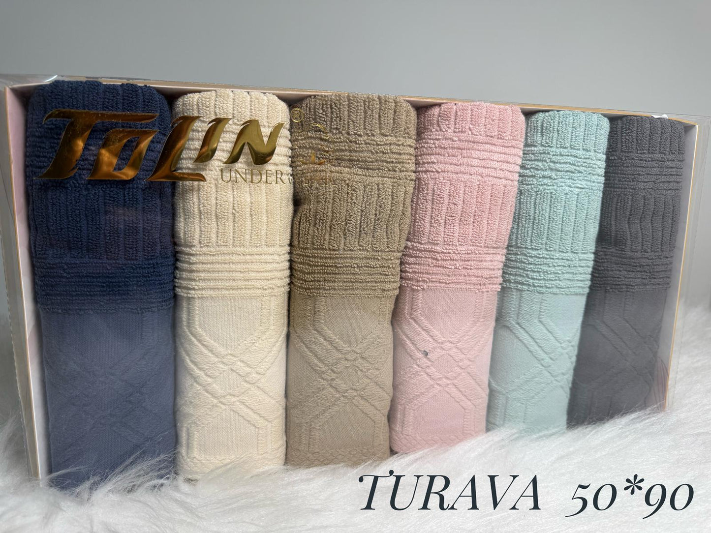 بشكير 6 قطع TRUVA مقاس 50*90 موديل 41005