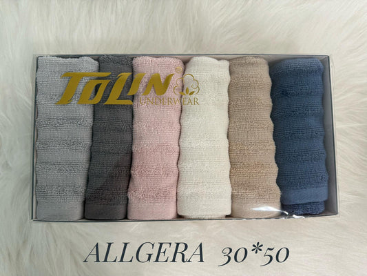 بشكير 6 قطع ALLEGRA مقاس 30*50 موديل 41011