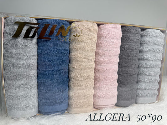 بشكير 6 قطع ALLEGRA مقاس 50*90 موديل 41008