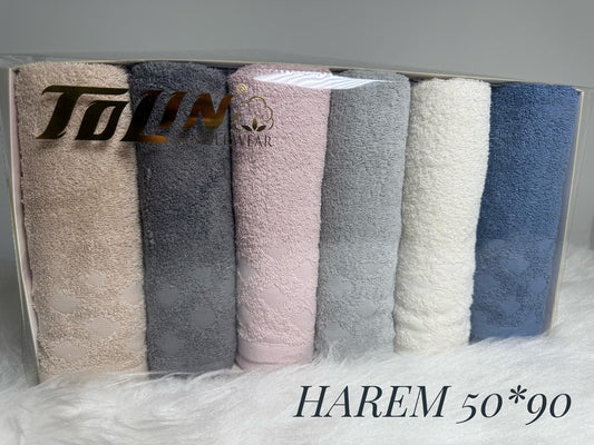 بشكير 6 قطع HAREM مقاس 50*90 موديل 41001